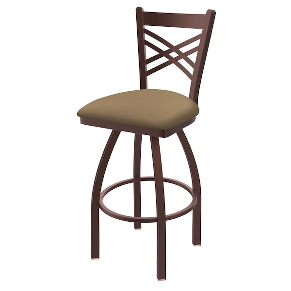25" Swivel Counter Stool, Bronze Finish, Canter Sand Seat